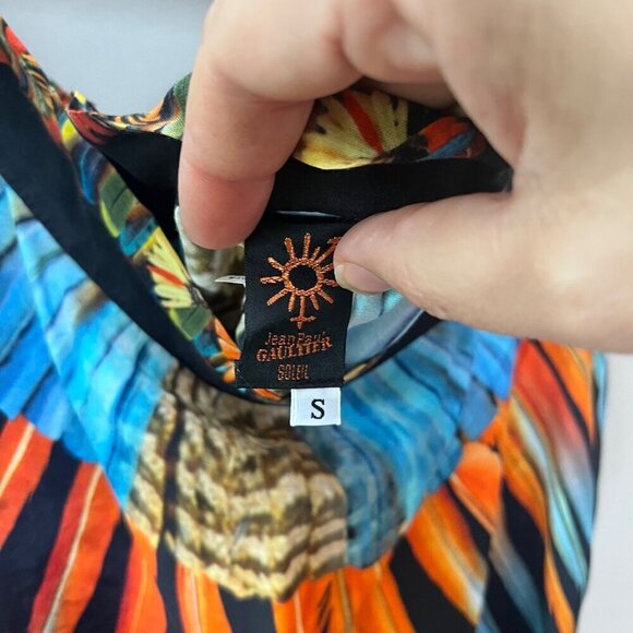 Rare Vintage Jean Paul Gaultier‎ Soleil Floral Sunburst Sleeveless Dress S - Picture 5 of 7